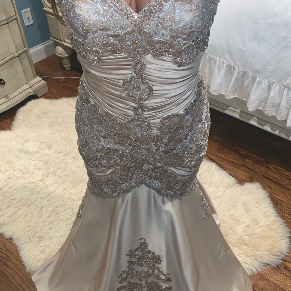 Claire's Collection Champagne Gown/Pageant Wedding - Picture 4 of 8
